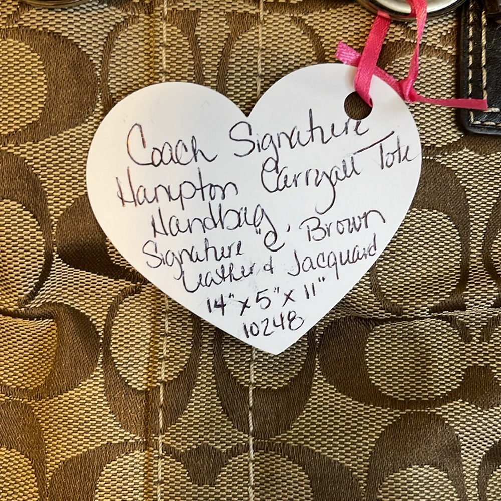Coach Signature Hampton Carry All Tote/Shoulder Bag - Picture 7 of 7